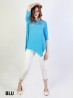 Solid Color Mid-Sleeved Top with Branched Rhinestone 